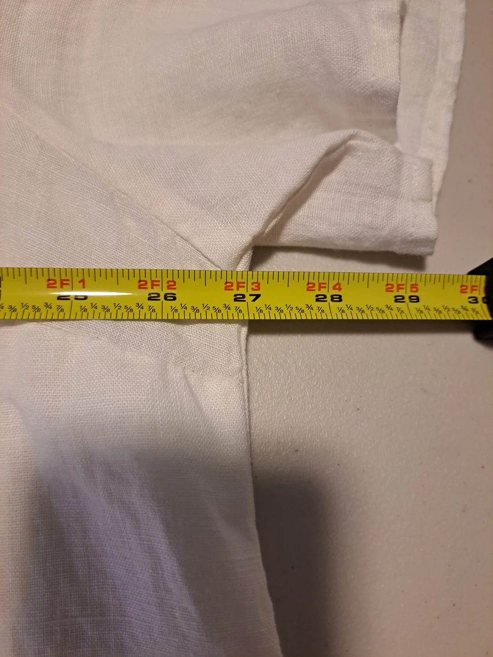 Flax White Short Sleeve Linen V-Neck Top - Picture 5 of 6